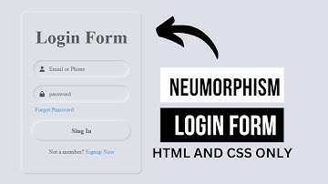 Neumorphism Login Form UI Design using HTML & CSS | Ficoder