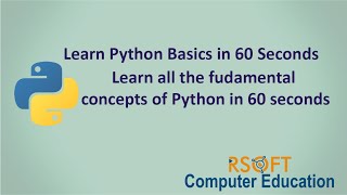 Learn Python basics in 60 seconds | Python online training | Python for beginners | Python coding