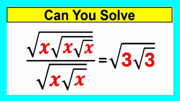Nice Square Root Math Simplification | Find the Value of X. Olympiad Math Question.