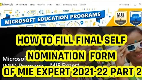 HOW TO FILL FINAL SELF NOMINATION  FORM OF MIE EXPERT 2021-22 PART 2