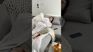 She thought she peed her pants 🤣 #prank #funny #sleep #viral #fyp