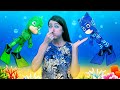 ¡Los PJ Masks están debajo del agua! Guardería Infantil. Vídeos para niños de los Héroes en Pijama.