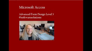 Microsoft Access Video 6 Tab Order and Sections