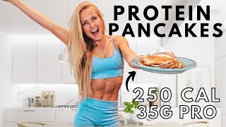 3-ingredient Protein Pancakes (takes 5 min!!) Quick, easy and DELICIOUS! low calories / high protein