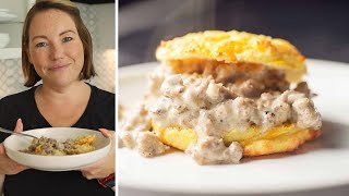 Keto Biscuits and Gravy | Easier and tastier than Traditional!