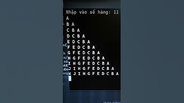Lập Trình C# - In ra tam giác vuông các chữ cái từ A đến Z - Coding With Thinh #shorts