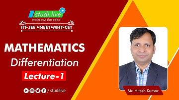 Differentiation | L-1 | Class 12 | IIT JEE Maths | StudiLive