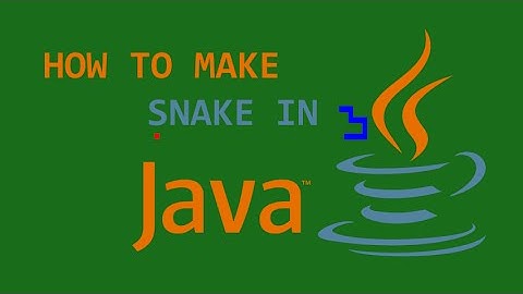 Programming Snake in Java! (Full Tutorial)