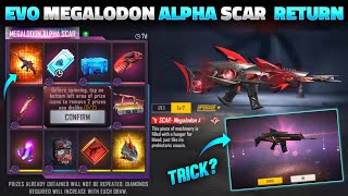 EVO SCAR FADED WHEEL FREE FIRE | FREE FIRE NEW EVENT | MEGALODON ALPHA SCAR RETURN