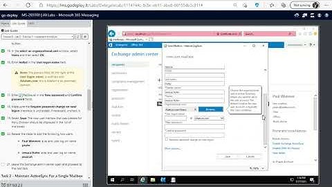 MS 203 LAB Module 6   Exercise 1   Implement AcyiveSync