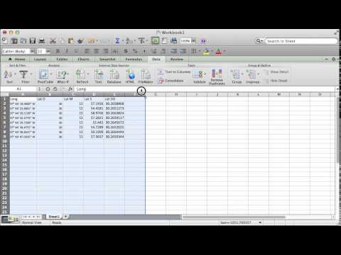 How to Convert Lat Long in DMS to Decimal Degrees in Excel