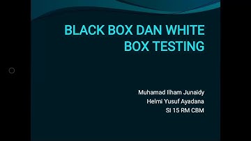 WHITE BOX & BLACK BOX TESTING