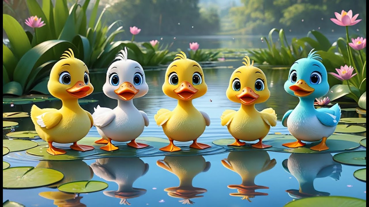 Best of 5 Little Ducks, Frogs & Monkeys – Flying School Bus Adventure | Fun Kids Nursery Rhyme |