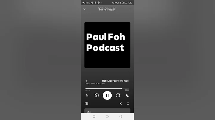A clip from Paul Foh's Podcast