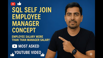 SQL Self Join Employee Manager Concept | Employee Salary more than Manager Salary | Most Asked