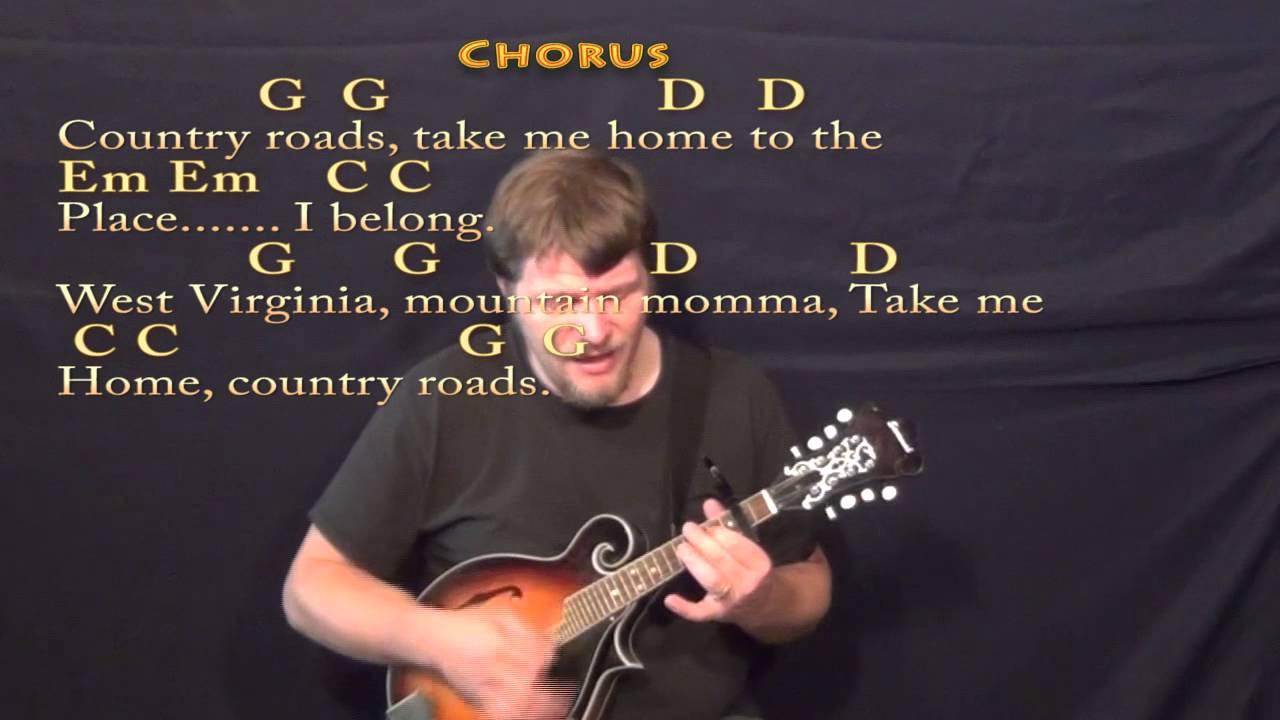 Country Roads (John Denver) Mandolin Cover Lesson with Lyrics/Chords
