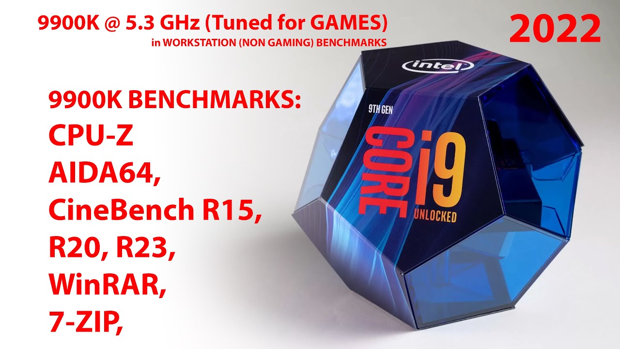 Overclocked 9900K 5.3 GHz benchmarks | AIDA64 Extreme, CINEBENCH R15,  CINEBENCH R20, CINEBENCH R23 - YouTube