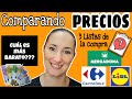 Comparamos precios/ Dónde es más barato hacer la compra?/ Carrefour/ Mercadona/ Lidl/ Maricienta