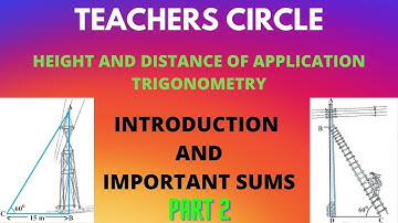 HEIGHT AND DISTANCE PROBLEMS || TRIGONOMETRY || PART 2 || TEACHERS CIRCLE