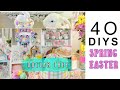 🌿40 DIY DOLLAR TREE DECOR CRAFTS WREATH/GARLAND/BUNNIES/TREATS EASTER/SPRING🌿"I love Spring" ep 23