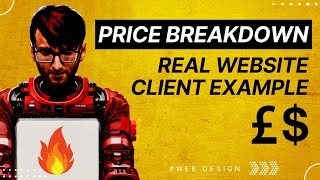 Website Quote Breakdown of Costs and Prices  Real Client Example