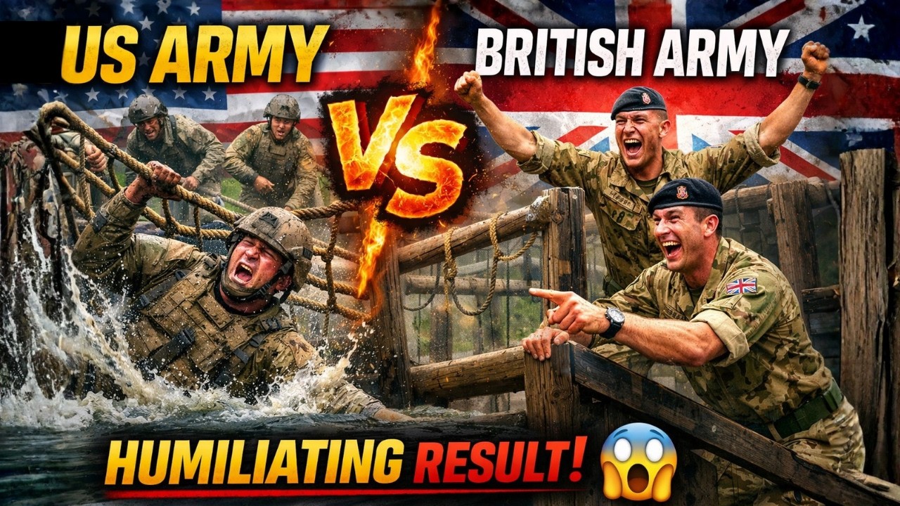 US Army vs British Army: Obstacle Course Race — HUMILIATING Result 😱