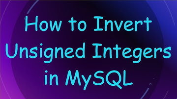 How to Invert Unsigned Integers in MySQL