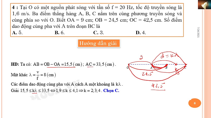 Hai điểm dao động ngược pha sóng là gì