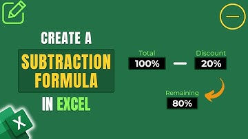 How to Create Subtraction Formula in Excel