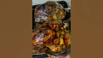 فراخ مشويه مع الخضار بالكيس الحرارى بالفرن 