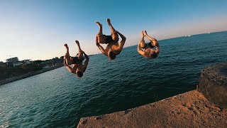 НЕУДАЧНОЕ САЛЬТО В ВОДУ, ЖЕСТКО УПАЛ И СДЕР НОГУ, НЕУДАЧНЫЙ ПАРКУР ТУР В ОДЕССУ