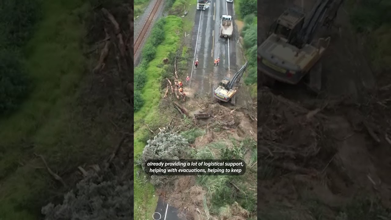 Drone footage shows extent of New Zealand flooding
