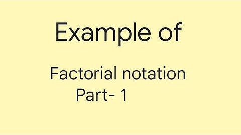 example of factorial notation unit 1 in numerical analysis