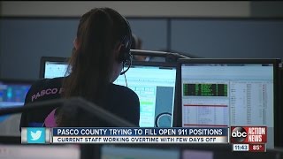 Pasco County 911 center hiring, needs to fill more than a dozen positions