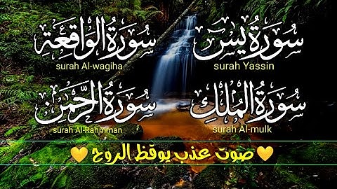 سورة يس❤️سورة الواقعة💛سورة الملك💚سورة الرحمن للرزق والشفاء العاجل باذن الله تلاوة فاقت الوصف