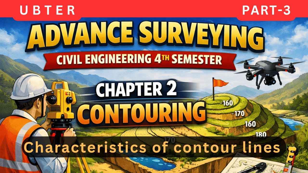 Characteristics of contour lines advance surveying 4th semester uttarakhand polytechnic 