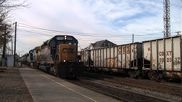 CSX Chemical Train with a Friendly Engineer Huntington, WV [HD]