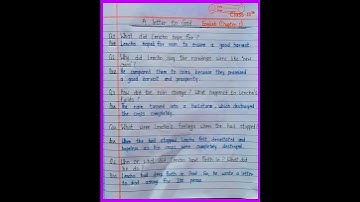 a letter to god question answer|  class 10 english chapter 1 question answer. #chapterwise #class10