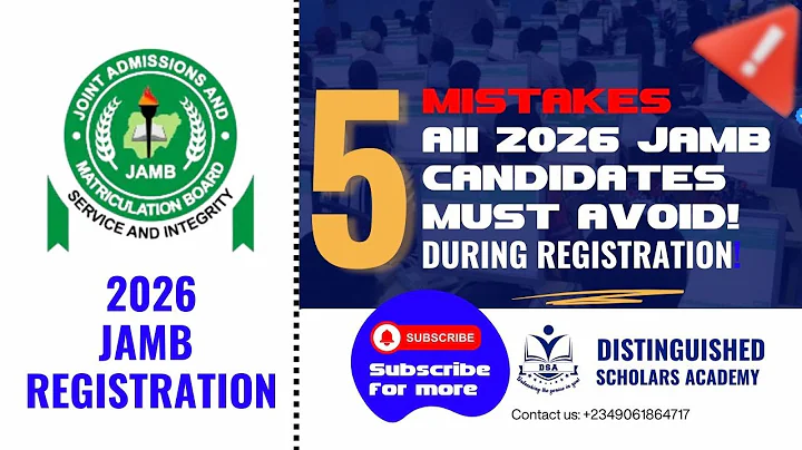 5 Common Mistakes to Avoid During JAMB Registration (2026 UTME Guide)