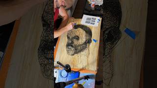 String Art Portrait #timelapse #stringart #portrait