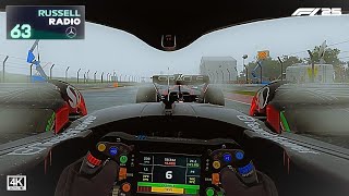 GEORGE RUSSELL Ultra Realistic Visor Cam | Full Race with Live Team Radio