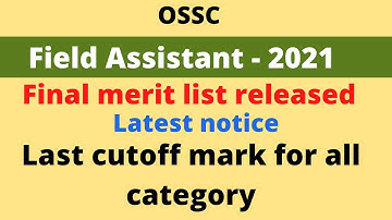 ossc field assistant 2021 result|ossc field assistant 2021 cut off|ossc field assistant result 2022