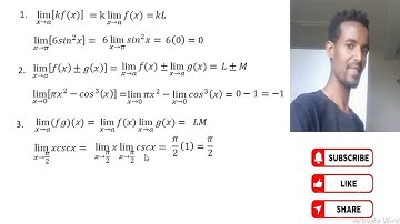 Basic Limit Theorem | Calculus I | Applied Maths I