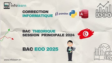 Correction Bac informatique Theorique (Principale 2024) | BAC ECO