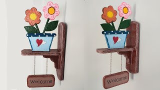 How to Make a Welcome Door Hanger - Cardboard Craft Idea - DIY Wellcome Board