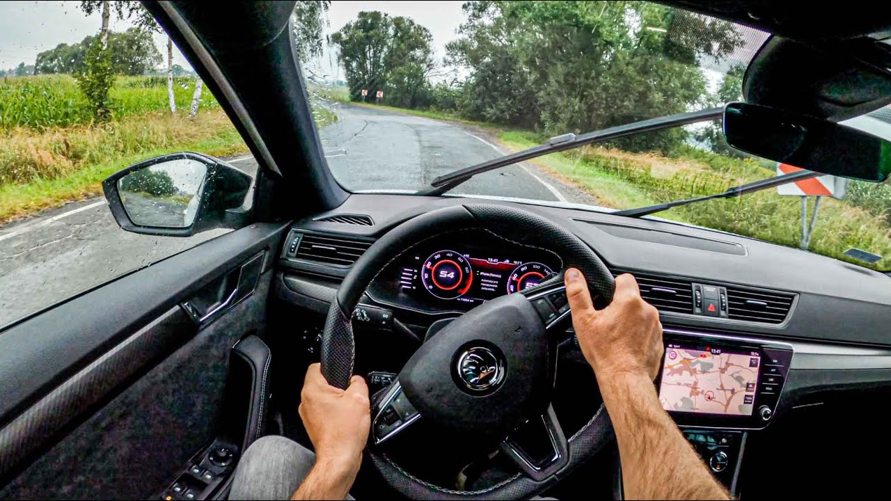 Skoda Superb Sportline 2.0 TSI 190 HP  POV Test Drive #594 Joe Black 