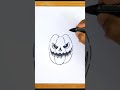 How to draw Halloween Pumpkin step by step || आसान चित्र || #shorts