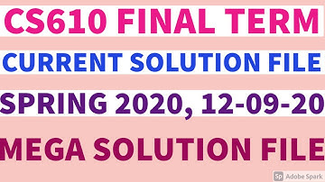 CS610 Current Final Term Solution Spring 2020 || CS610 Current Final Term Solved Papers 2020