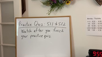Practice Quiz: 5.1.1 to 5.1.2