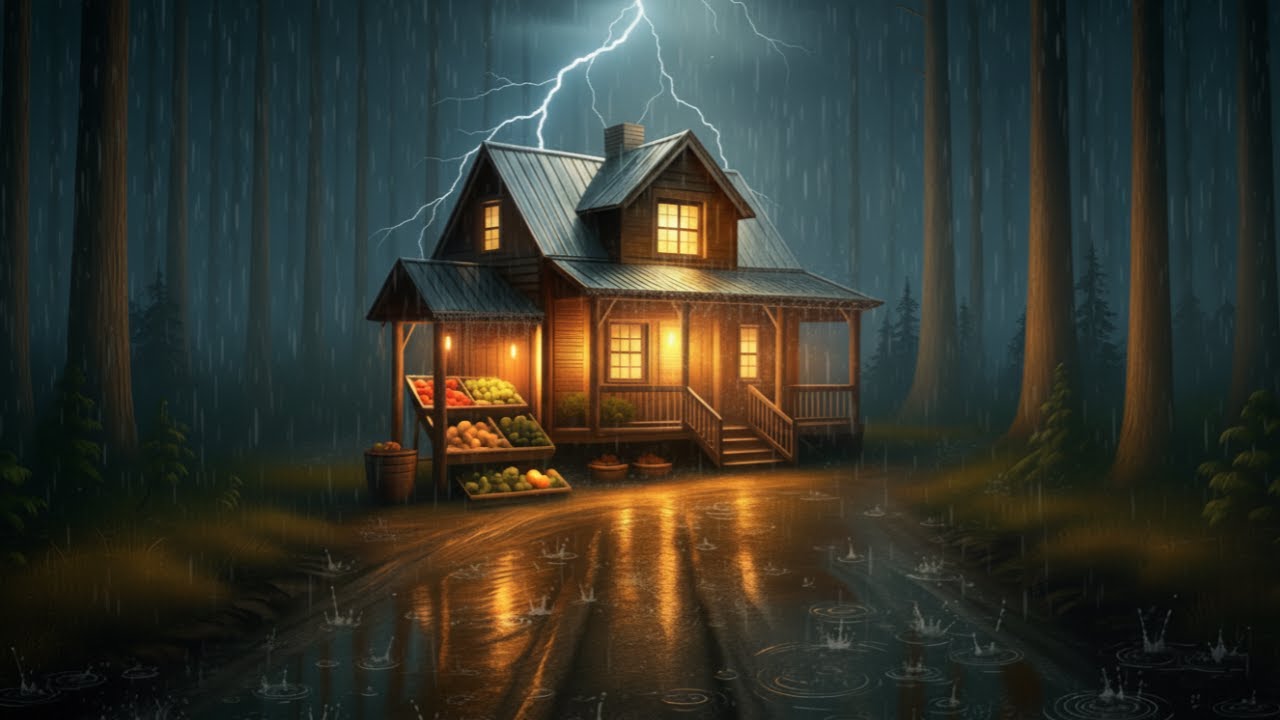 Cozy Cabin Rainy Night – Relaxing Rain & Thunder Sounds for Deep Sleep ...